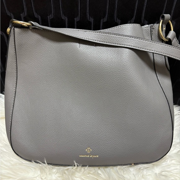 Nanette Lepore Vegan Leather Gray Shoulder Bag - Picture 1 of 10